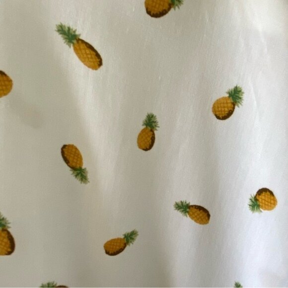 NWT Per Se Women's Pineapple Print‎ Button-Down Top/Blouse Size 1X - Picture 4 of 9